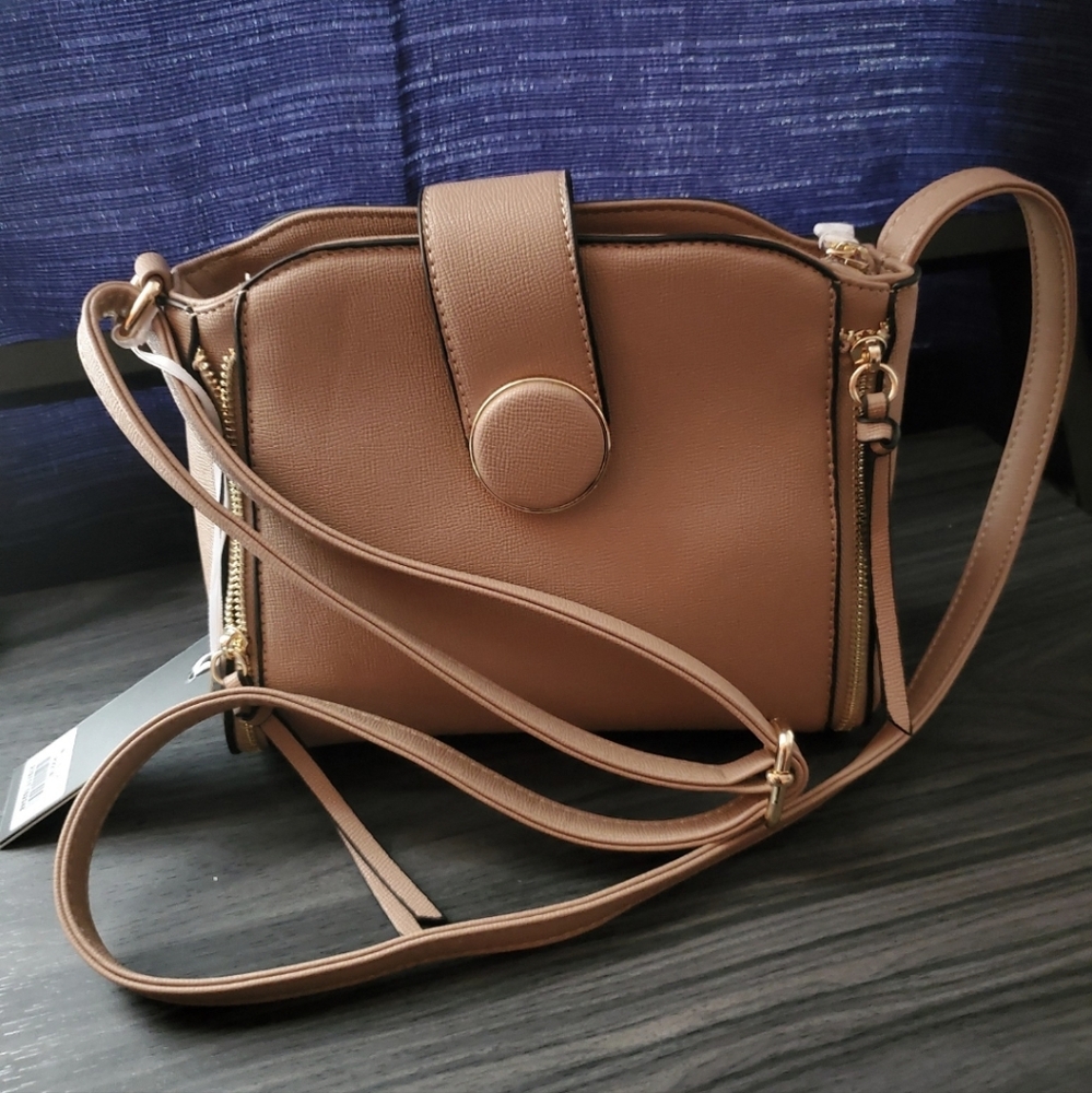 Brown Patent Leather Crossbody Purse